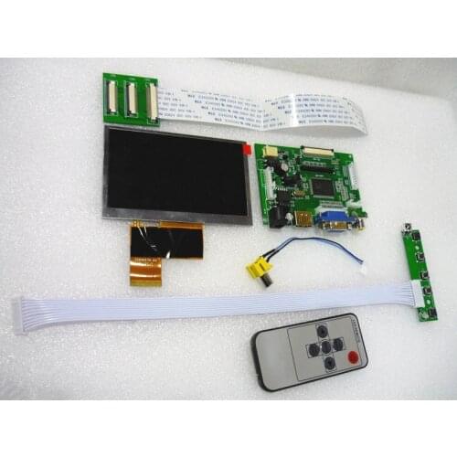 HDMI + 2AV+ VGA 4.3 inch vehicle-mounted LCD suite projection AT043TN24 resolution 480*272 DIY on-board computer monitors