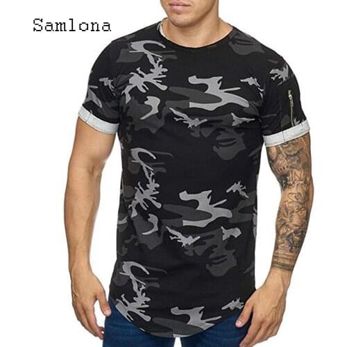 Мужские камуфляжные футболки Samlona China At AliExpress