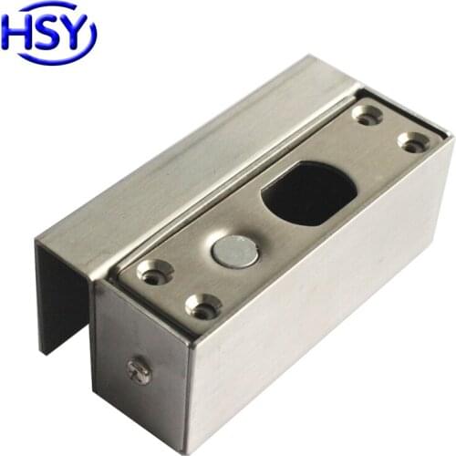 Stainless Steel Drop Bolt Door Lock Bracket use for Access Control electric Lock Frameless Glass Doors