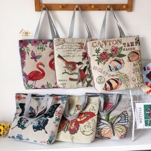 National Style Shoulder Bag Literature and Art High Capacity Fashion Womens Shopper Bag Handbags Shopping Bags Special Purpose