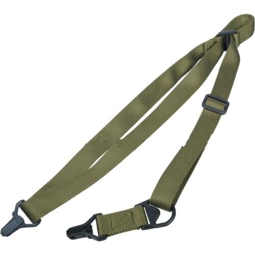 Tactical 2 Points Bungee Airsoft Rifle Strapping Belt Shooting Hunting Accessories Three Point Gun Strap with Metal Hook