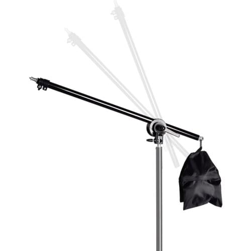 74-135cm Studio Photo Telescopic Boom Arm Top Light Stand With Sandbag for Speedlite /Mini Flash Strobe /Softbox/LED Video Light