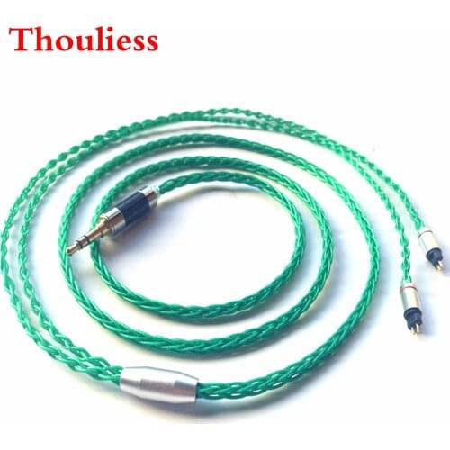 Thouliess Free Shipping 8 Cores silver plated 0.78mm 2Pin Earphone Cable For W4r UM3x 1964 Heir 10.A IEM8.0 IEM10.0 KZ zs5/zs3