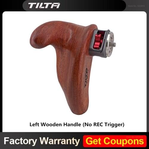 Tilta TT-0511-L Left Wooden handle Handgrip with Rosette Adapter for film camera rig A73 GH5 ARRI RED RIG G2X Gimbal Stabilizer