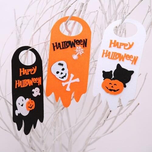 Halloween Party Decoration Pumpkin Ghost Cat Door Hanging Ornaments Hanging Pendant For Home Halloween Party DIY Props Supplies