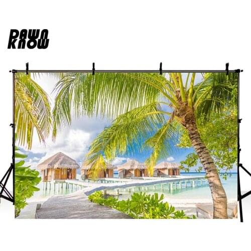 DAWNKNOW Banda Vinyl Photography Background For Newborn Coconut Tree Photo Shoot Backdrop For Wedding Photo Studio lv444