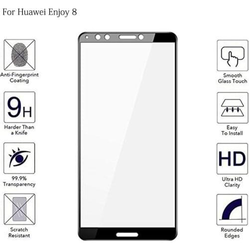 Tempered Phone Glass For Huawei Enjoy 8 Plus 8e 8plus Full Cover Screen Protector For Huawei Enjoy8 Plus Protective Film Glass