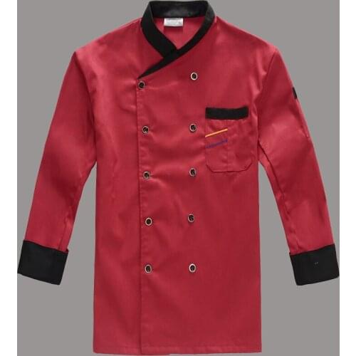 Winter and autumn Restaurant Coffee Bar Man Man Chef Jacket Long Sleeve Cook Kit Workwear Classical Chef clothing