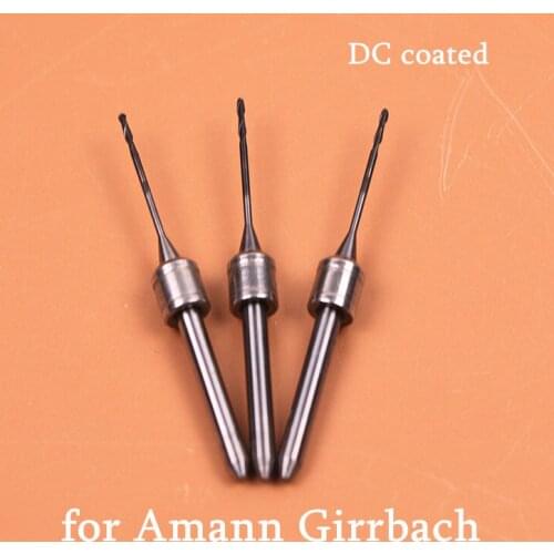 DC Coated Dental Milling Burs for Amann Girrbach 0.6mm 1.0mm2.5mm Diamond Coated Milling Burs for Amann Girrbach CAD CAM Machine