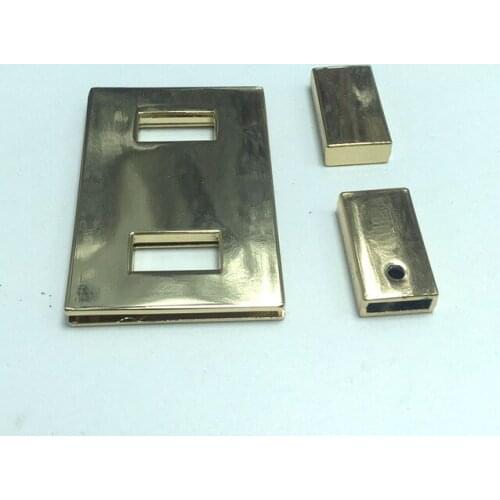 2 Inch Width Rectangle Eyelet , Screw Together Grommet Bag Hardware
