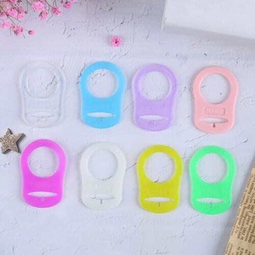 5Pcs/pack Baby Dummy Pacifier Holder Clip Adapter For Ring Silicone Button For Newborn Baby Accessories