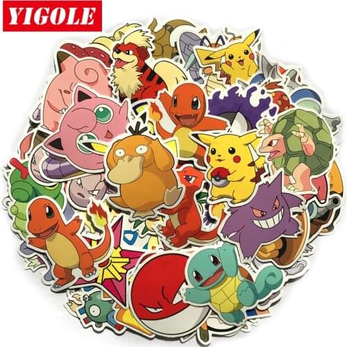 80pcs/lot Do Not Repeat PVC Sticker Anime Laptop Stickers For Kids