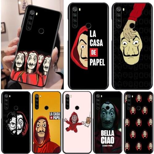 Spain TV Money Heist House Paper Black Cover For Xiaomi Redmi Note 9 9S 8T 8 7 6 5A 5 4X 4 Pro Max Soft Phone Case