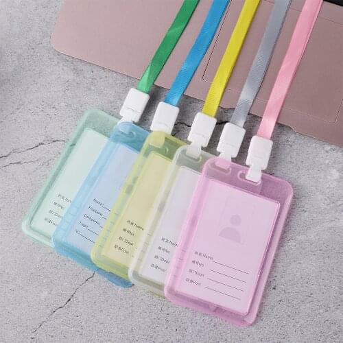 Double Sided Transparent Bank Bus Credit Card Holder Cover Storage Card ID Holders Women Men Name Tags Plastic Protector Cover