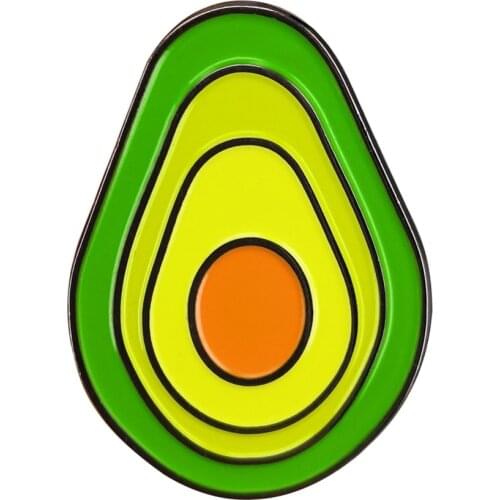 Avocado Enamel Brooch bright shades of green Badge Delightful Decor for enthusiasts
