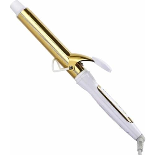 JYDPRO Nano Gold Ceramic Curling Iron and Adjustable Heat Control Extra Long Barrel, 1 inch