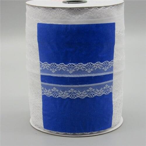 Nice 800 Yards Lace Ribbon white Lace Trim Fabric 14mm DIY Embroidered White lace trimmings for sewing accessories Decoration