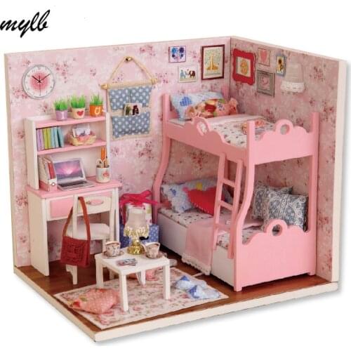 Mylb Doll House Furniture Miniatura Diy Doll Houses Miniature Dollhouse Wooden Toys For Children Grownups Birthday Gift