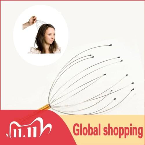 Claw Head Massager Octopus Head Scalp Neck Equipment Stress Release Relax Massage Tens Pain Relief Head healthy Care Masseur