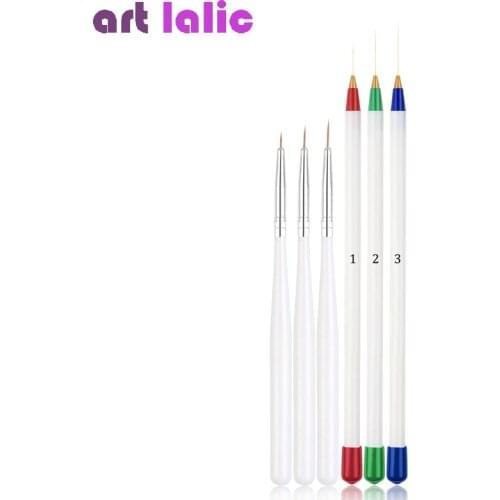 6Pcs/Pack 3 Fine Drawing 3 Striping Liner Design Set Nail Tool Nail Art Pens Brushes Set