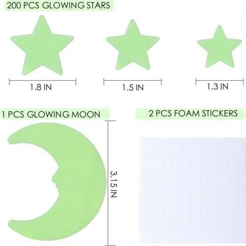 Wall Decal Stickers Luminous Star Moon Stickers Home Decor Ceiling decor