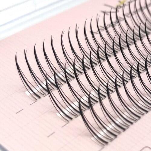 NATUHANA A/M Shape 3d Mink Individual Premade Russian Volume Fans Cluster Natural Fluffy Eyelashes Eyelash Extension Makeup