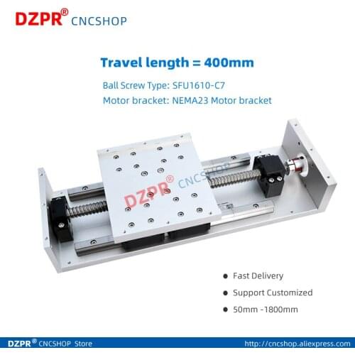 SFU1610 Linear Modules effective stroke 400mm with linear rail + Nema23 motor bracket for DIY CNC Part Linear Stages Module