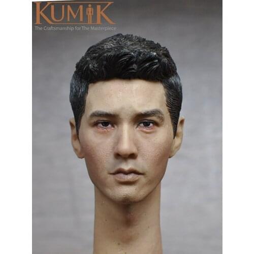 1/6 Scale Head Sculpture Model Famous Korean Actor Classic Handsome Guy Head Sculpture 12'' Action Figure Toy Doll Accessories