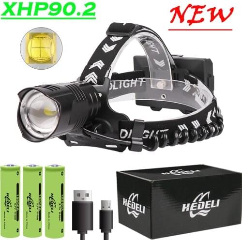 Super XHP90.2 LED Headlamp XHP90 High Power Head Lamp XHP50 LED Headlight USB 18650 CREE LED XHP70 Rechargeable Head Light Torch