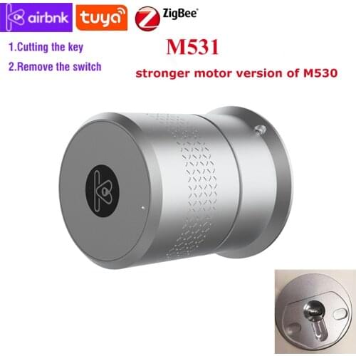 Airbnk M531 Door Lock Stronger Motor TUYA Zigbee Smart Lock Fingerprint Smart Home Remote Control Lock Use Original Cylinder