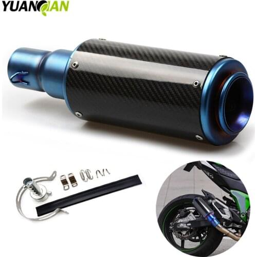 Universal 36-51mm Carbon Fiber Motorcycle Exhaust Pipe Motocross Muffler FOR Yamaha R-25 FAZER FZ6 FZ1 FZ8 FZ1000 YZF-R6 XT250