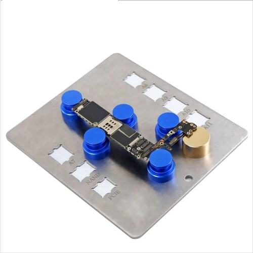 Universal Magnetic PCB Holder Thick Stainless Steel Motherboard Fixture Jig With IC NAND PCIE Slot for Phone Soldering Repair