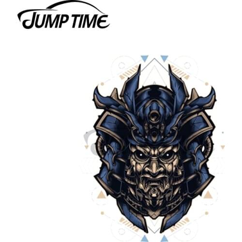 Jump Time 13 x 11.1cm For Japanese Mecha Samurai Ronin Warrior Mask Car Stickers Vinyl Waterproof Graffiti Decals Vinyl Car Wrap