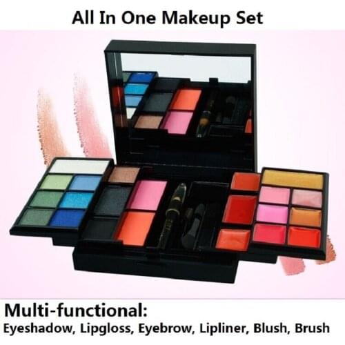 All In One Makeup Set Eyeshadow Concealer Lipstick Lipliner Blush Multi-function Matte Waterproof High Pigment Kit Custom Label