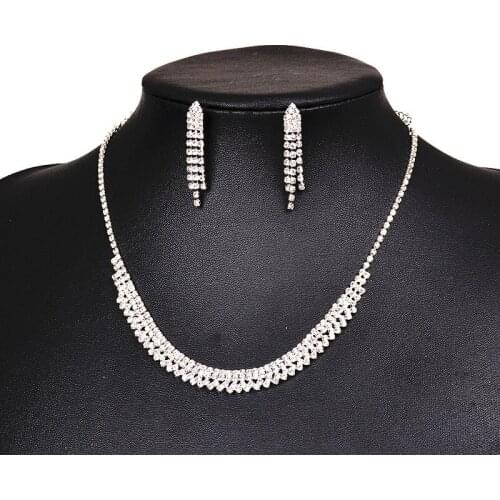 Jewelry & Accessories,Fashion Jewelry Sets. Bridal jewelry, Wedding jewelry, Zircon necklace earrings set