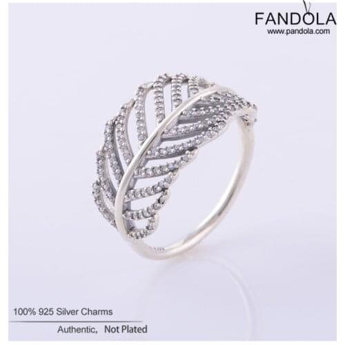 100% 925 Sterling Silver Ring Light As A Feather Wedding Rings for Women Jewelry bagues pour femme plata de ley 925 Jewellery