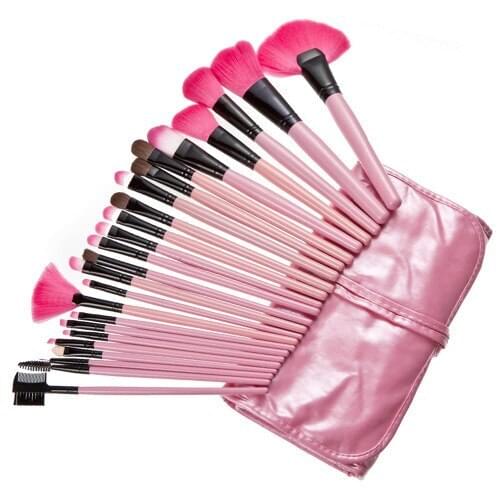 Wholesale Excellent 200sets Professional 24pcs Eyeshadow Makeup Brushes Make-up Toiletry eye shadow Make Up Brush Case kit