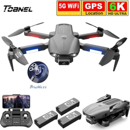 2021 New F9 Drone 6K Dual HD Camera GPS Professional Aerial Photography Brushless Motor Foldable Quadcopter RC Distance 1.2km