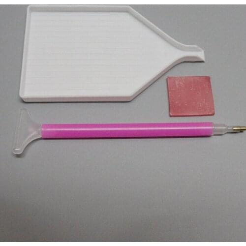 3pcs/lot New pencils Diamond Embroidery rhinestone Tools 5D Diamond Painting Stitch Mosaic Kit 1pens +1glue+1plate Set