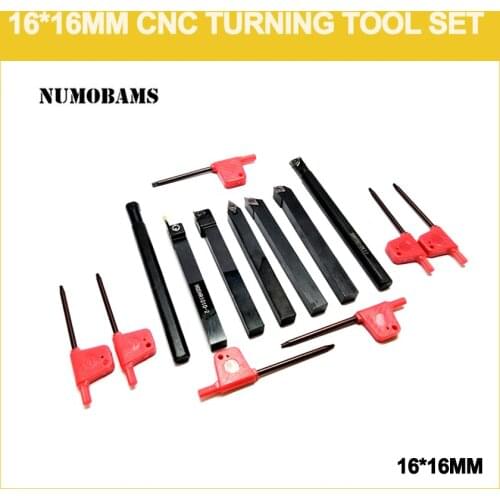 7pcs 16*16MM Metal Lathe CNC Turning Tool Set with Insert