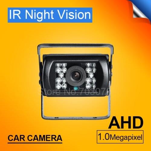 Free Shipping 4Pin 12V DC 1.0MP HD AHD Car Camera IR Night Vision Rear View Reversing Waterproof Camera Bus Taxi Vehicle Camera