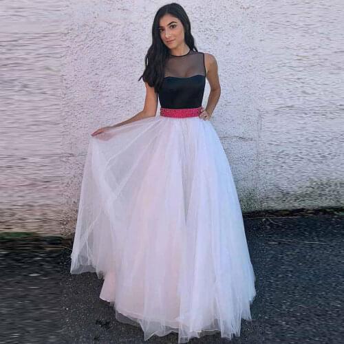 Bowknot\Bow Party Gowns Jewel Sleeveless Beading Evening Dresses Floor length Net/Tulle A-line Evening high quality Party Dress