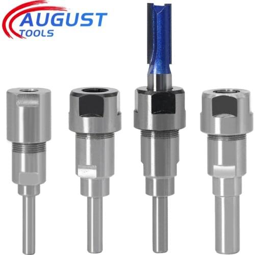 1/4" 8mm 12mm 1/2" Shank 6mm shank Milling Cutter Router Bit Extension Rod Collet For Engraving Machine Extension