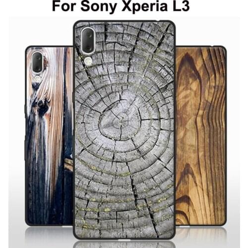 For Sony Xperia L3 Case clear wood stone pattern soft silicone TPU phone Case For Sony L3 L 3 I3312 I4312 I4332 I3322 cases 5.7"