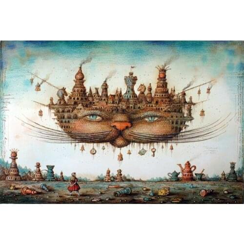 Beard castle The wooden puzzle 1000 pieces ersion wood jigsaw puzzle white card adult childrens educational toys