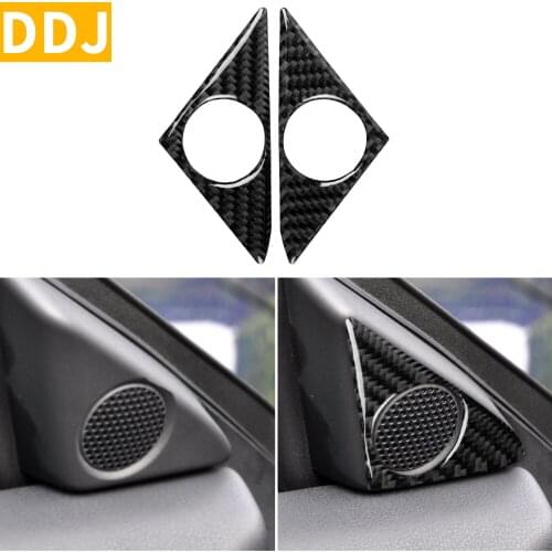 For Nissan GTR R35 2008-2020 Carbon Both Side Door Tweeter accent Sticker Door Speaker panel Frame Cover Trim Car Accessories