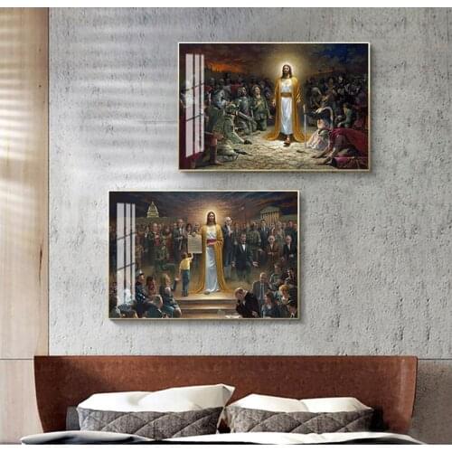 Pictures For Living Room Home Decor Unframed Painting Jesus Christ Rescue World Posters And Prints Canvas Art Decorative Wall