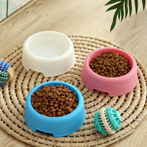 PP Pet Dog Round Bowl Food Feeder Disc Water Feeder Bowl Food Feeding Bowl Easy To Clean No-Spilled Pet Small Animals Bowl