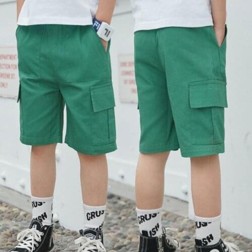 Boy Bottoms Summer Childrens Clothing Baby Boys Loose Casual Overalls Kids Korean Five-point Pants Fashion Shorts Cropped Pants