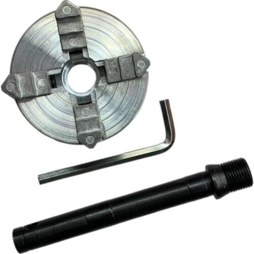 Die-cast zinc alloy lathe spindle, bearing mount, 50mm three-jaw, four-jaw chuck